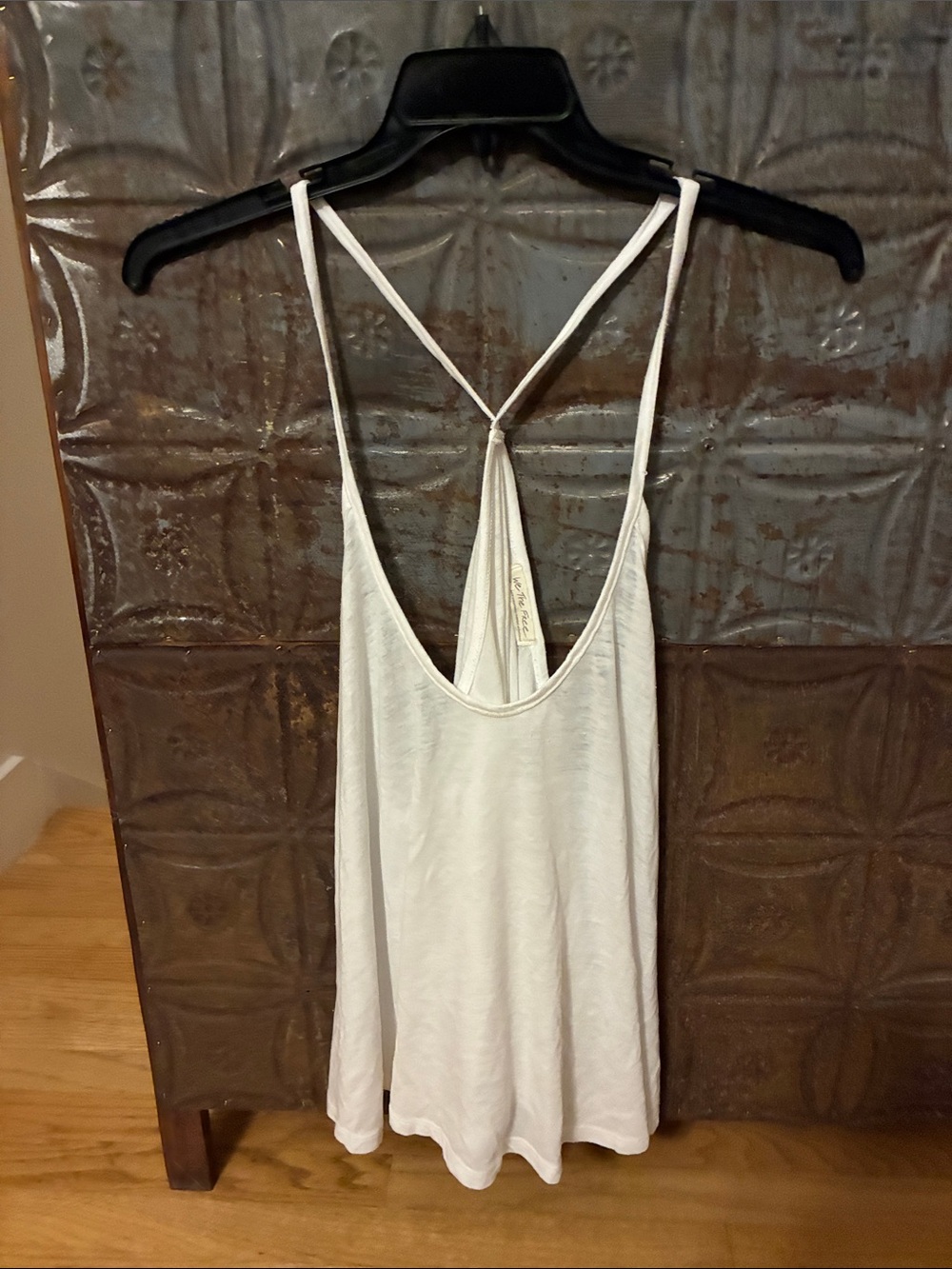 Free People Lightweight White Racerback Tank Top